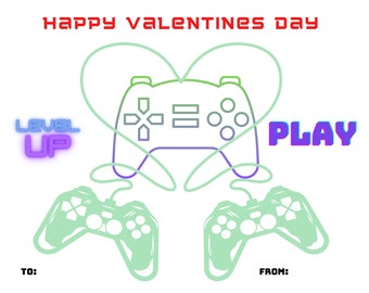 Carte de Saint-Valentin pour enfants de jeux vidéo - Télécharger