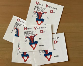 Spiderman Valentines Day Card - Print at home, Instant Download
