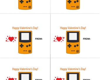 Video Gameboy Valentines Day Card