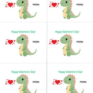 Printable Dino Valentines Day Card