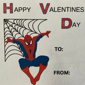 Spiderman Valentines Day Card - Print at Home, Instant Download - Etsy