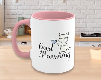 Good Meowning Cat Coffee Mug - Cat Lover Gift