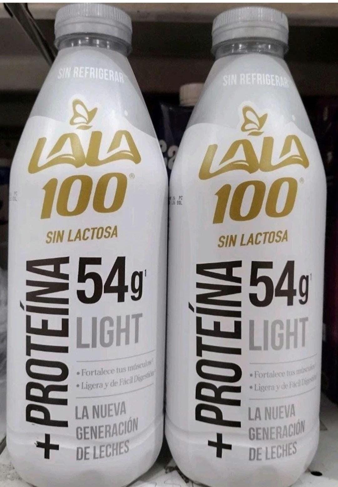 2X LALA MILK LECHE 100 Protein Lactose Free Proteina Light- 2