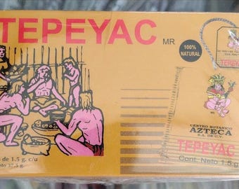 Azteca Tepeyac Tea  / Te Tepeyac- 2 Boxes of 25 Tea Bags Each - Free Shipping / Envio Gratis