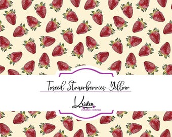 Strawberry Seamless Pattern: Hand-Drawn Scrapbooking Paper (Digital Download)