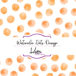 Watercolor Dots Orange seamless repeat digital download digital scrapbooking paper sublimation pattern Spring watercolor, Easter pattern