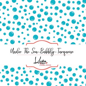 Burbujeante turquesa, repetición sin costuras descarga digital álbum de recortes papel sublimación patrón burbujas de aire burbujas de pescado imprimibles burbujas turquesas