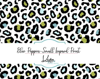 Blue and Green Leopard animal print seamless pattern, digital paper, scrapbooking, sublimation design, cheetah, jpg, commercial use