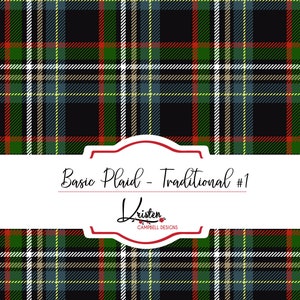 Plaid Seamless pattern, digital download, digital scrapbooking paper, red plaid, black plaid, sublimation plaid, green plaid, commercial use