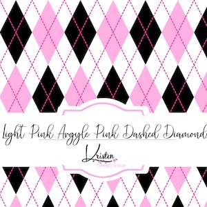 Light Pink Argyle, seamless pattern digital scrapbooking paper sublimation pattern digital download Pink stitching, Pink diamonds