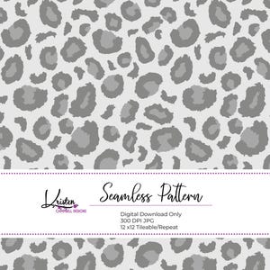 Gray Leopard animal print seamless Pattern, digital paper,scrapbooking, sublimation design ,leopard printable, jpg, cheetah, commercial use