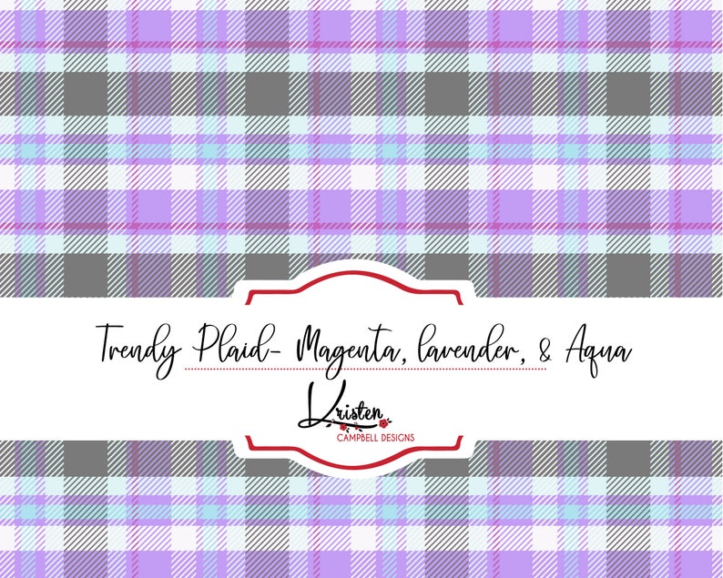 Plaid Seamless Pattern, Digital Scrapbooking Paper, Digital Download ...