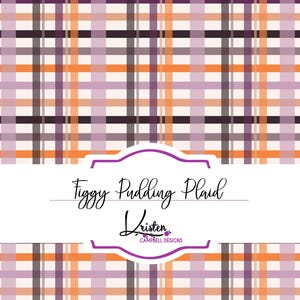 Figgy Pudding Plaid, Seamless pattern, digital paper, scrapbooking, printable fabric, sublimation pattern, Fall Plaid, commercial use