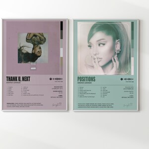 Ariana Grande Album Posters Digital Print, Album Cover, Ariana Grande ...