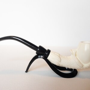 Unique Eagle Claw Meerschaum Pipe , Block Meerschaum , Unique Meerschaum Pipes , With Travel Case , gift box