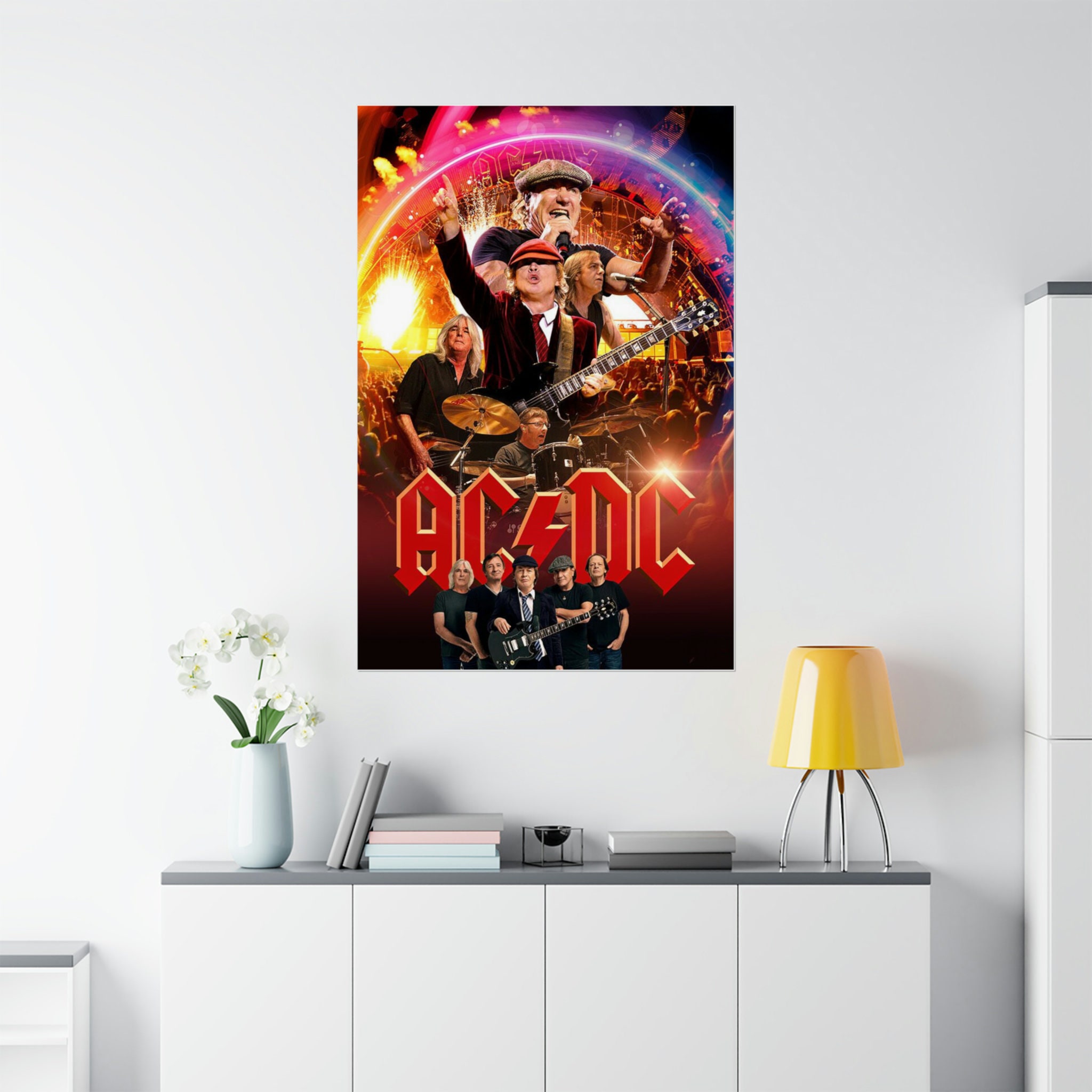 Ac Dc Poster, Angus Young Acdc Print, Heavy Metal Poster, Ac/dc Highway ...