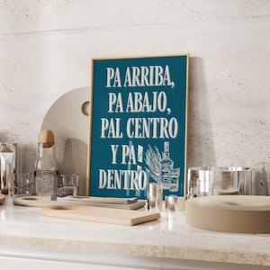 Cheers Print Mexican Wall Art Minimalist Bar Cart Poster Mexican Print Bar Art Spanish Decor Mexico Art Kitchen Digital Download