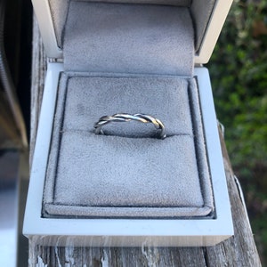 Handmade spiraled Stainless Steel ring ; stackable ring ; Unique jewelry.