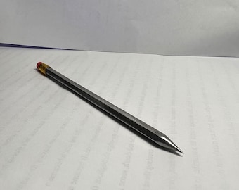 Hand crafted metal pencil, Metallic Pencil, Steel Pencil, Welder Gift, Man Cave gift, Decorative Pencil. Welded Pencil, Welded Art. Gift