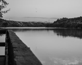 Black and White Dock Photo- Print