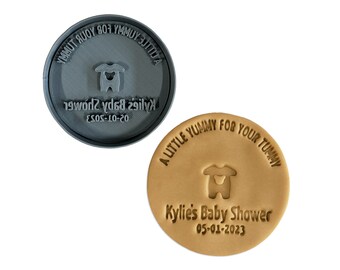 Baby Shower Custom Cookie Stamp Cutter | Personalized Baby Girl Boy Biscuit stencil Cake Decorating New Born Gift|Fondant Stamp Baking Tools