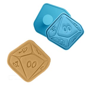 10-Sided Dice Medieval Cookie Cutter stamp | Gaming Dungeons and Dragons D&D Fantasy | RPG Birthday Kids Party theme gift