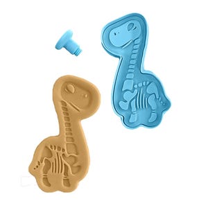 Brontosaurus Dinosaurs Cookie Cutter stamp | Fossil T-Rex | reptiles | biscuit cutter | Birthday Dino Kids Party theme gift