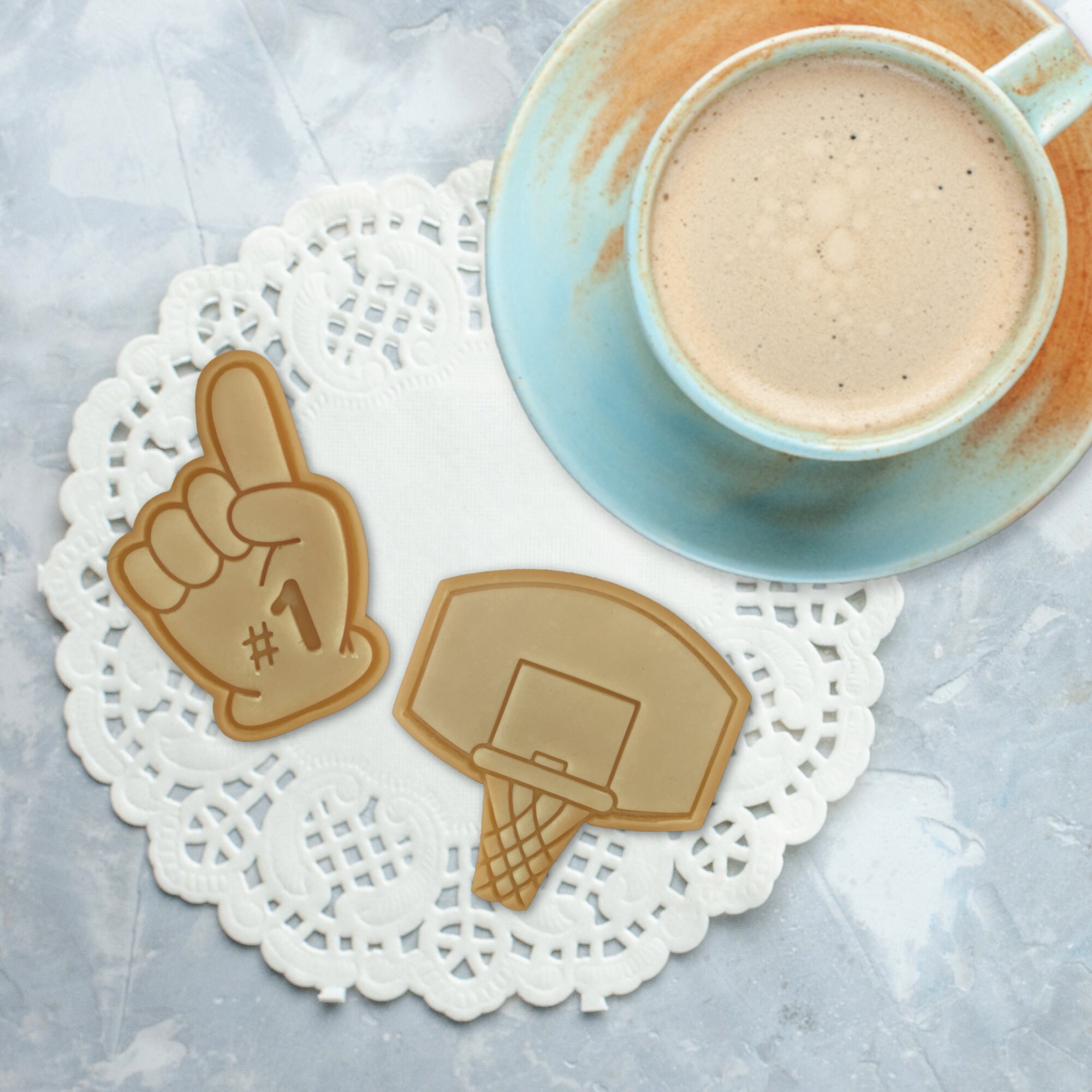 Basketball Cookie Cutter Set of 5 Basketball Hoop Foam Finger