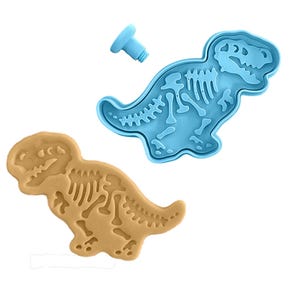 T-Rex Dinosaurs Cookie Cutter stamp | Fossil T-Rex | reptiles | biscuit cutter | Birthday Dino Kids Party theme gift