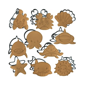 Under the Sea Cookie Cutter Set of 10, Shark, Sea Horse, Dolphin, Starfish, Turtle | Baking & Cake Decorations