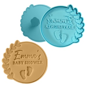 CUSTOM Decorated Baby Name Cookie Cutter Biscuit Stamp Fondant |Personalized baby shower favour gifts baking supplies | Gender Reveal Party