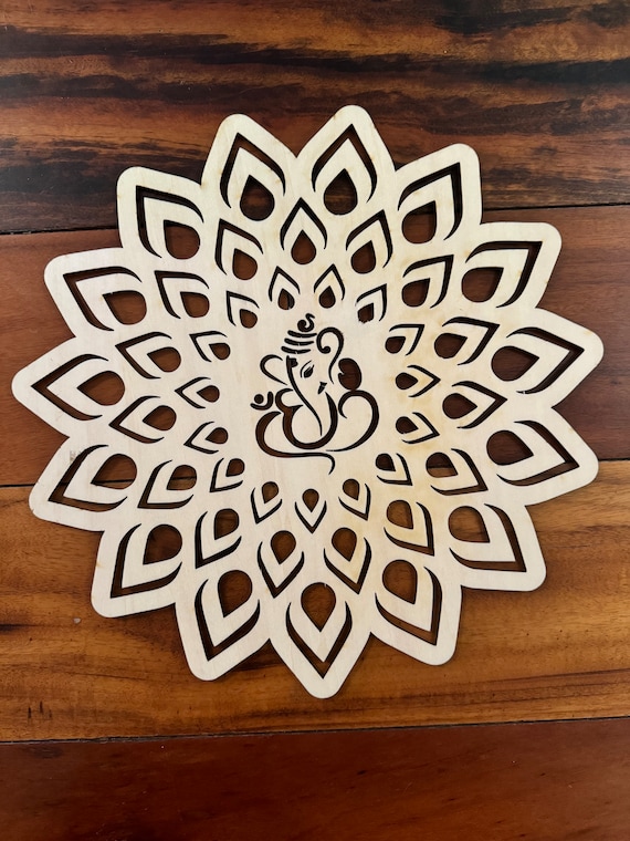 MustHaves Wooden Rangoli Stencils Set For Diwali - 4 Pack, 4x4 Inches Each