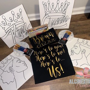 Couple Paint and Sip with Shirt Package