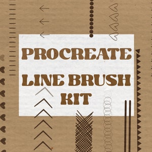 Procreate Line Brushes | Procreate brush set | Procreate Texture Stamps |Procreate Shape l Procreate Illustration