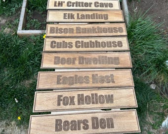 2,5” x 12” tabliczki z nazwami pomieszczeń