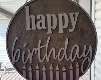 Dekoracja ścienna „Wszystkiego najlepszego z okazji urodzin” neutralna pod względem płci, 14"