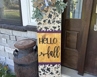 Znak na ganku jesiennym