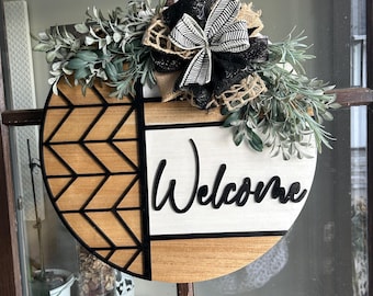 Witamy, 18-calowy okrągły wieszak na drzwi