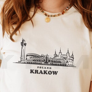 Polish Tshirt, Krakow Tshirt, Cracow Shirt, Polska Koszulka, Koszulka z Krakowa, Polish Gift, Shirt for Polish woman, I love Krakow, Polska