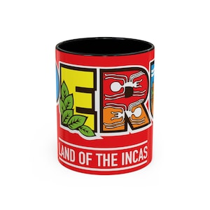 Peruvian Coffee Mug  Colorful Andean Design | Ceramic Mug Inspired by Peru | Unique Gift for Coffee Lovers