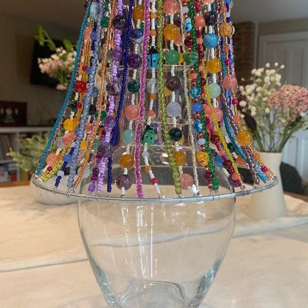 Handcrafted Beaded Lampshade