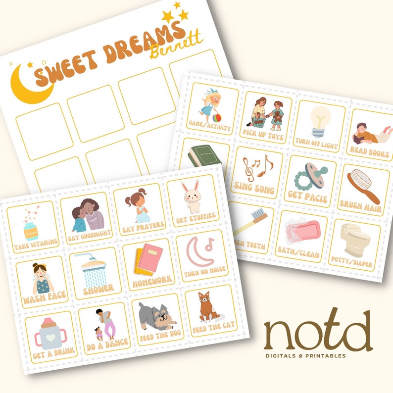 Kids Bedtime Routine Chart, Nighttime Routine Chart, Night Chores, Bed ...