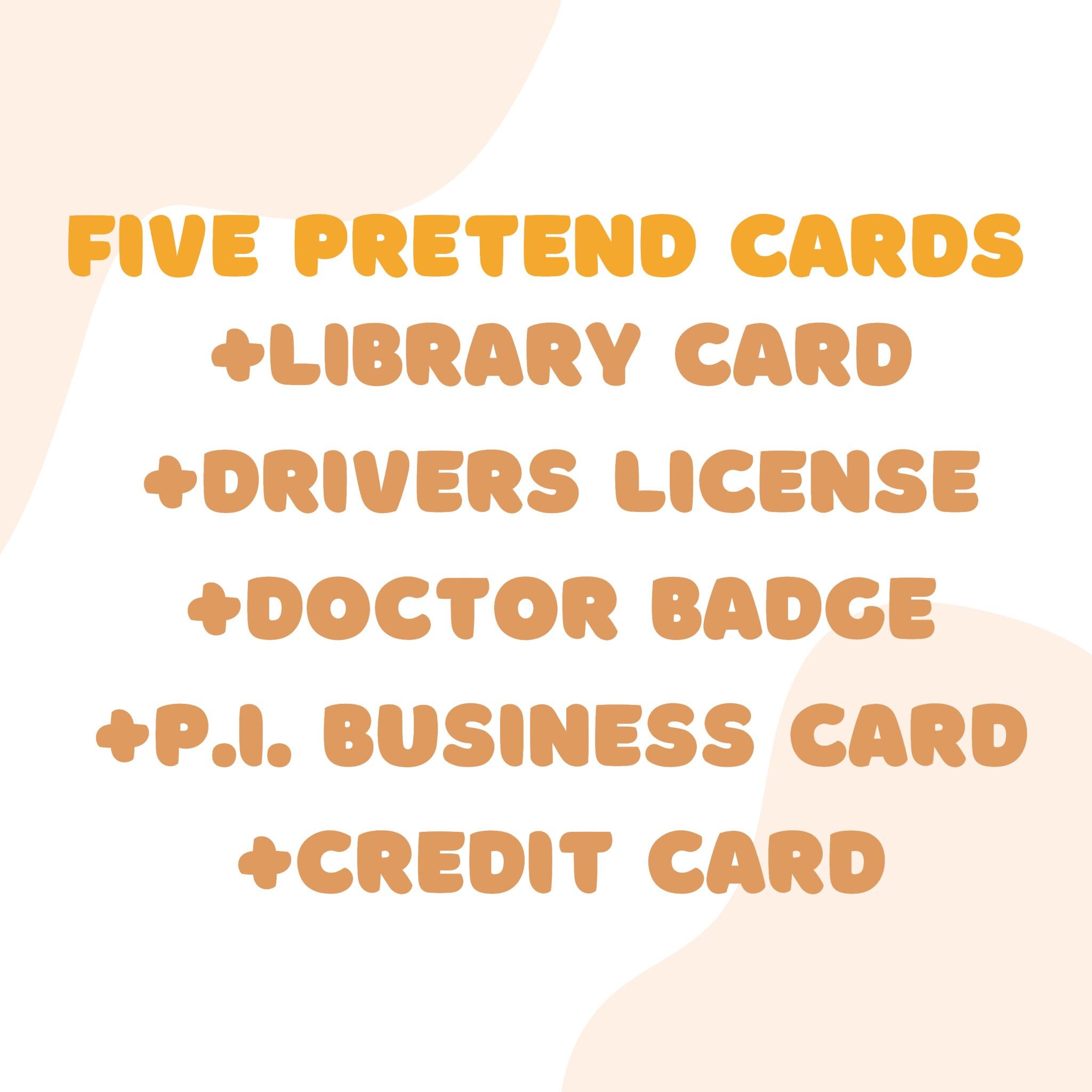 Kids Pretend Printable ID Cards Imaginative Play Editable - Etsy Canada