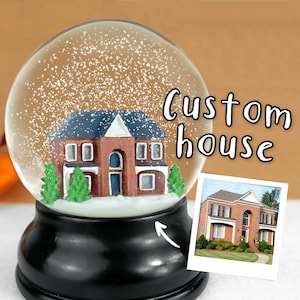 Aangepaste sneeuwbol-sneeuwbol, gepersonaliseerd, Home in Globe, slotcadeau, housewarmingcadeaus, cadeau makelaar, sneeuwbol op maat, SnowGlobe