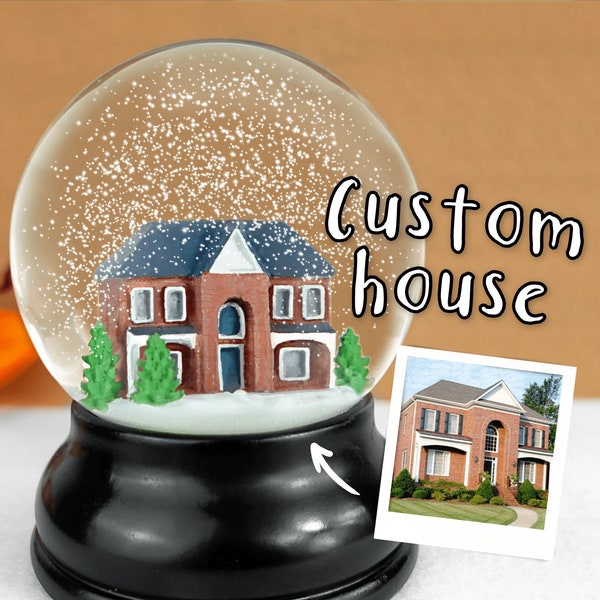 Custom Snow Globe- Snow Globe, Personalized, Home in Globe, Closing Gift, Housewarming Gifts, Realtor Gift, Customized Snow Globe, SnowGlobe