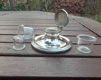 Replacement Clear Glass Flanged Inkwell Liner For Ink Bottles / Capstan Inks (20 Sizes To Choose From + Bespoke Inkwells Made)