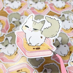 Vinyl Sticker | Popping Kitty | 3 inch | Waterproof & Fade-Resistant |