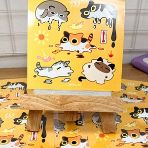 Sticker Sheet | Melting Cat Collage | 5.5x5.5 Inch | Waterproof & Fade ...