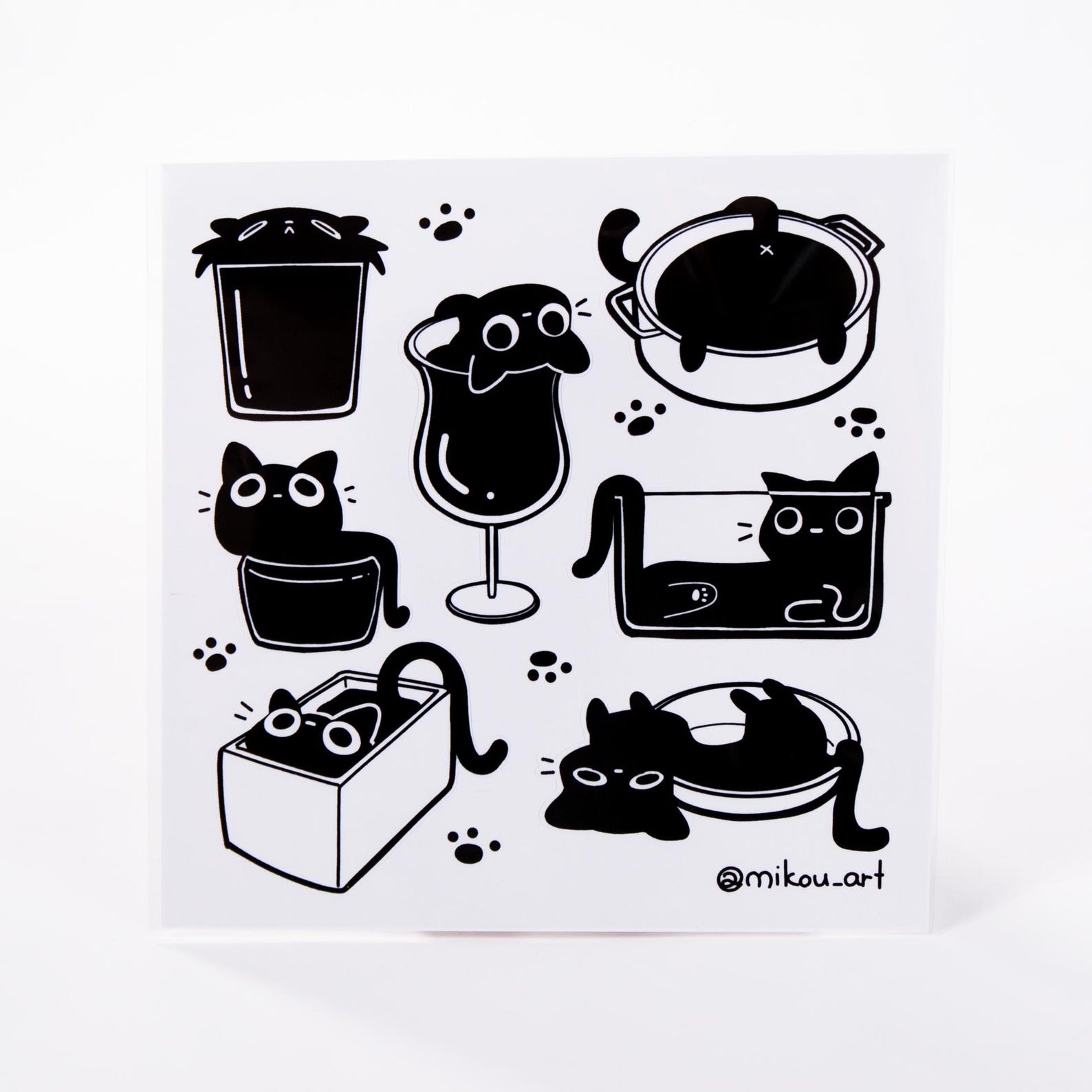 Liquid Cat Collage Sticker Sheet | Waterproof Vinyl Art - Etsy