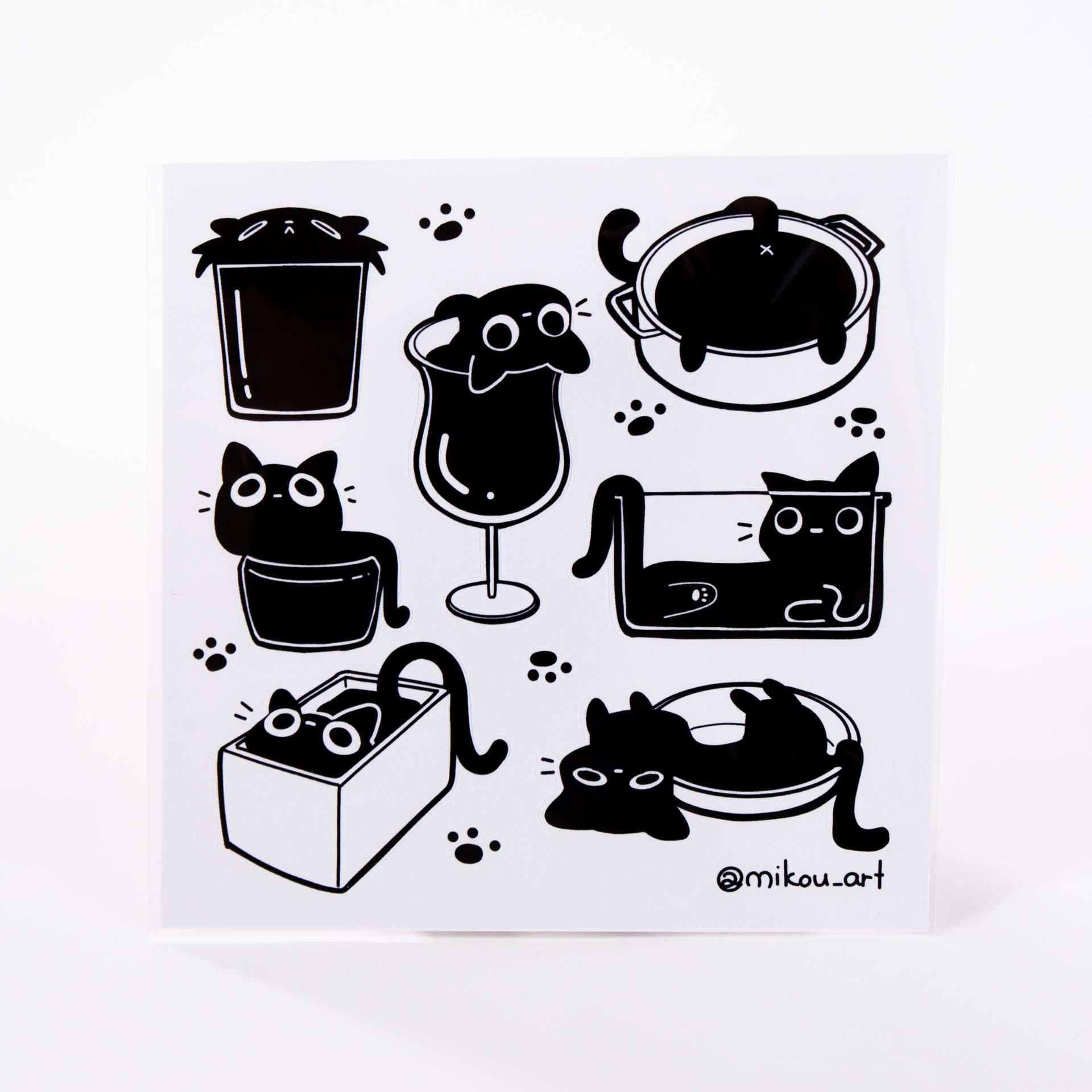 Liquid Cat Collage Sticker Sheet | Waterproof Vinyl Art - Etsy